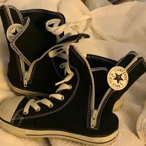 Girls Converse Zip Up High Tops